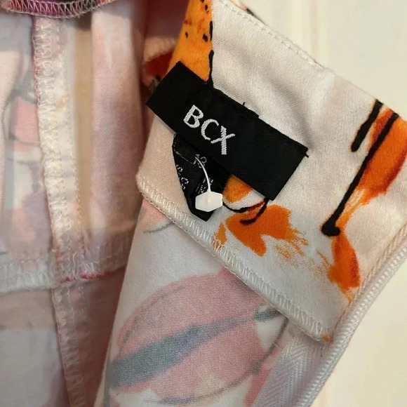 BCX Juniors mini dress size 13 party/dance orange/white sleeveless EUC - Picture 4 of 5